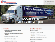 Tablet Screenshot of drivecargotransporters.com